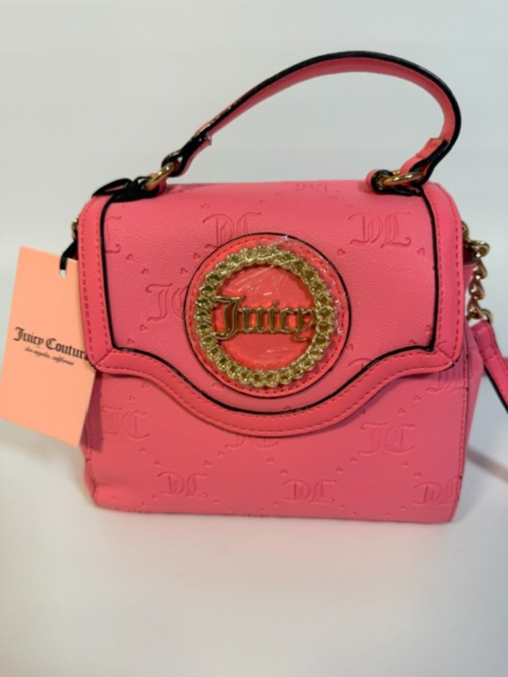 NWT Juicy Couture Y2K Pink Lemonade Crossbody Satchel - Picture 7 of 12